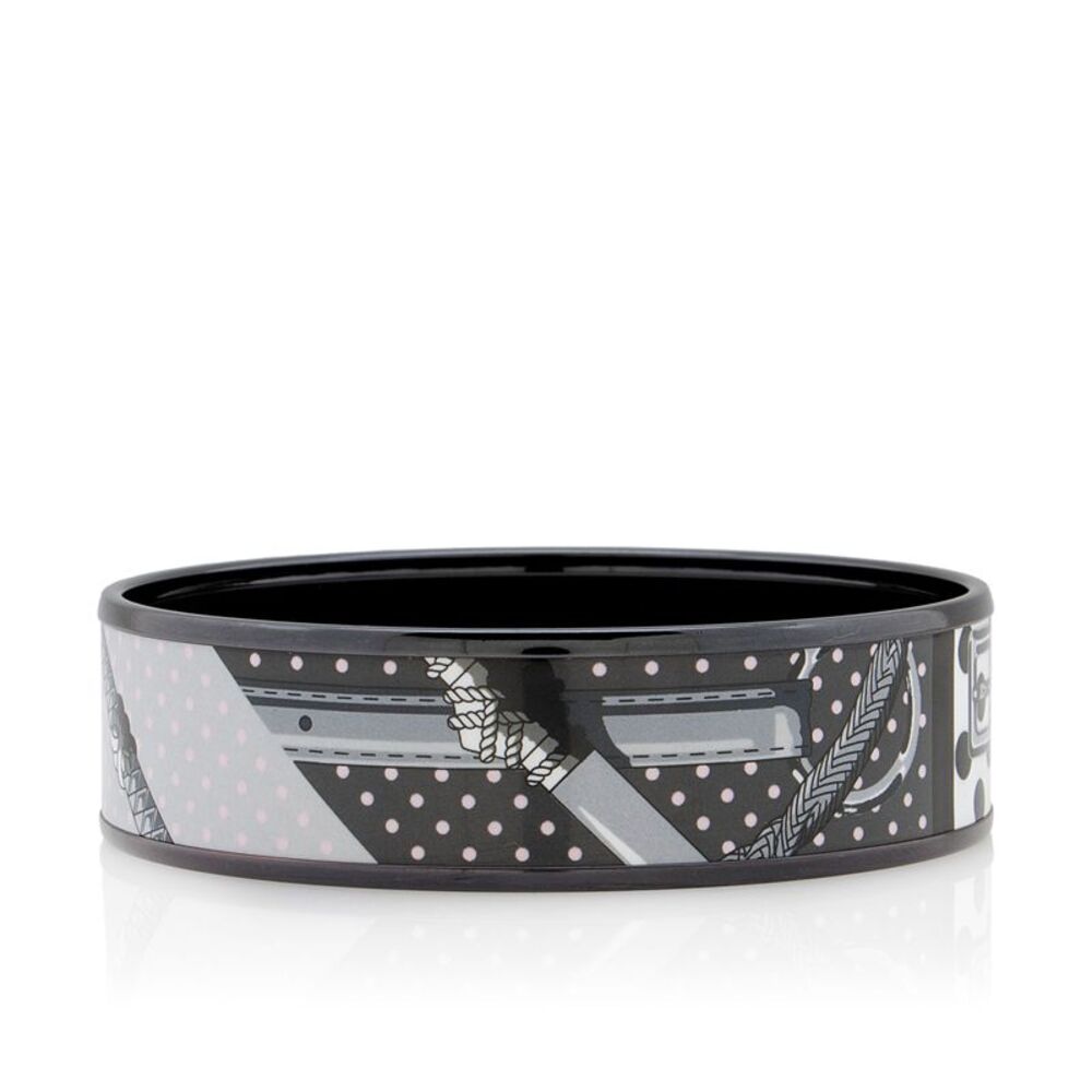 Hermes Printed Enamel Wide Bangle